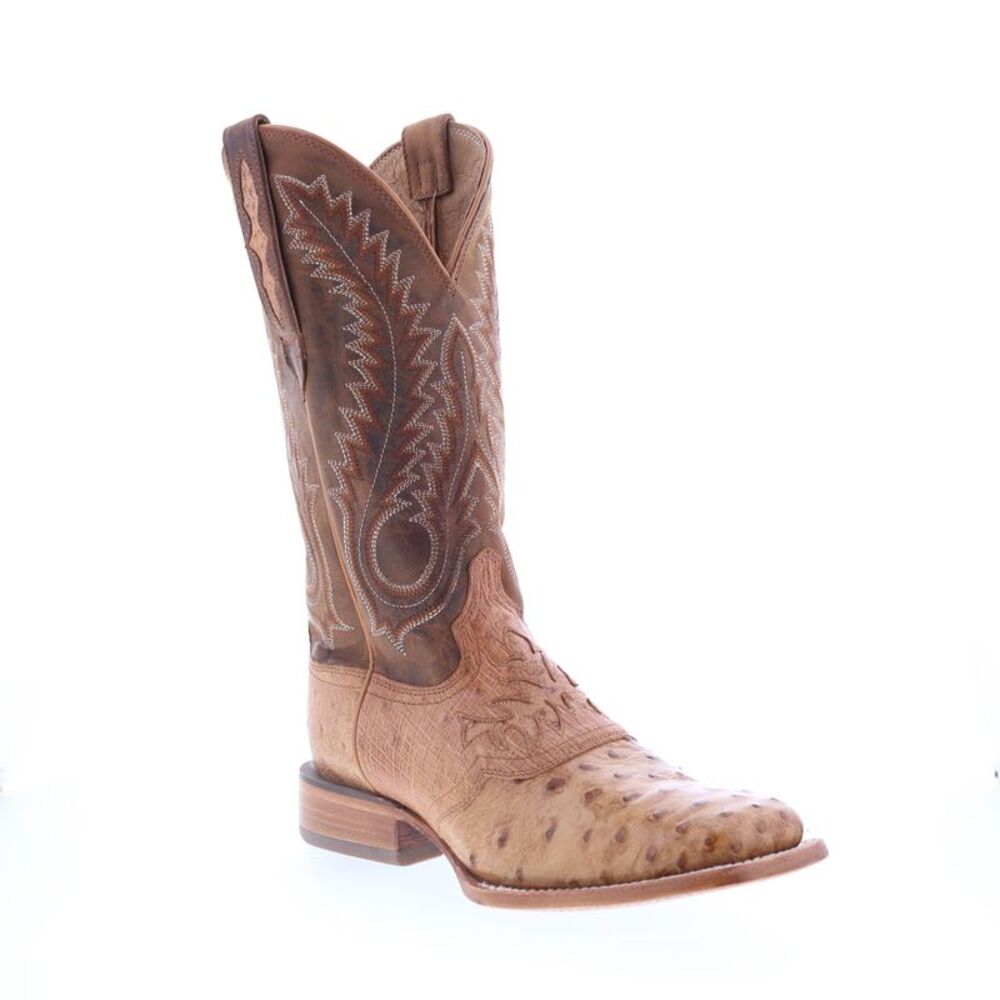 Durango Mens Premium Exotic Full Quill Ostrich Brown Boots (NWT) - Picture 2 of 7